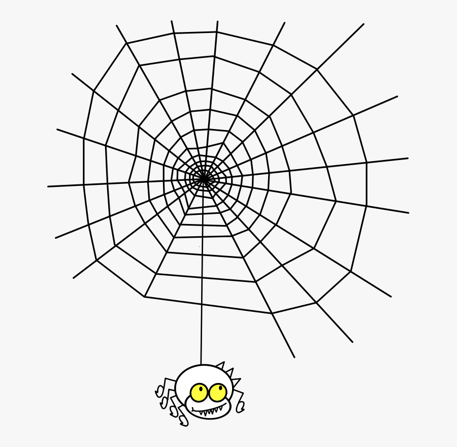Ragno The Spider With A Simple Web - Maths In Spider Webs, Transparent Clipart