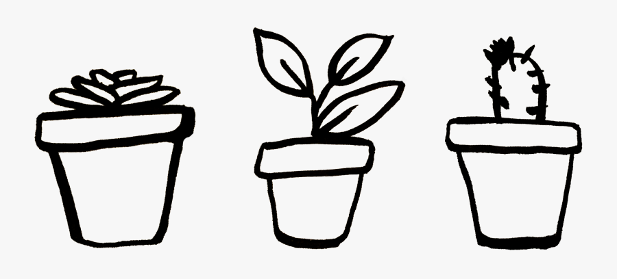 Plant Pot Drawing Png, Transparent Clipart