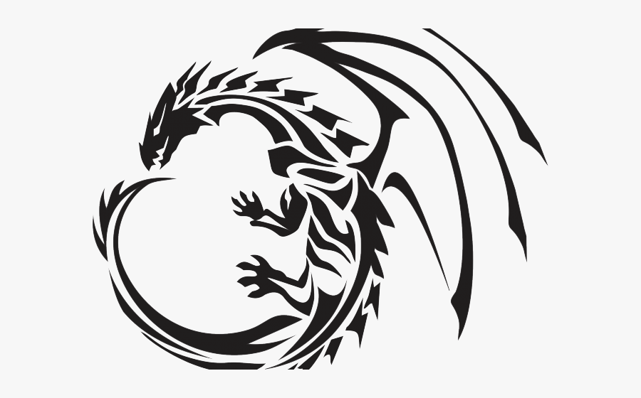 Simple Chinese Dragon Circle, Transparent Clipart