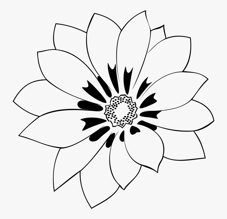 Flower Outline Images - African Daisy, Transparent Clipart