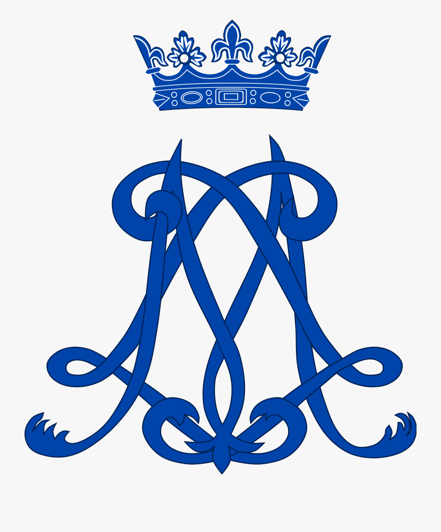 Princess Clipart Monogram - Princess Anne Marie Of Denmark Monogram, Transparent Clipart