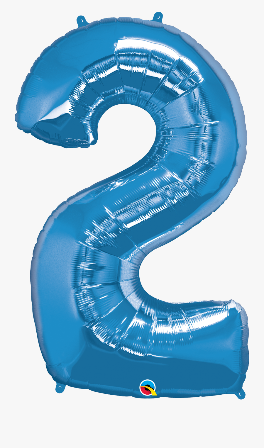 Foil Balloon Number 2 Blue & Weight - Numbers Balloon Pink 2, Transparent Clipart