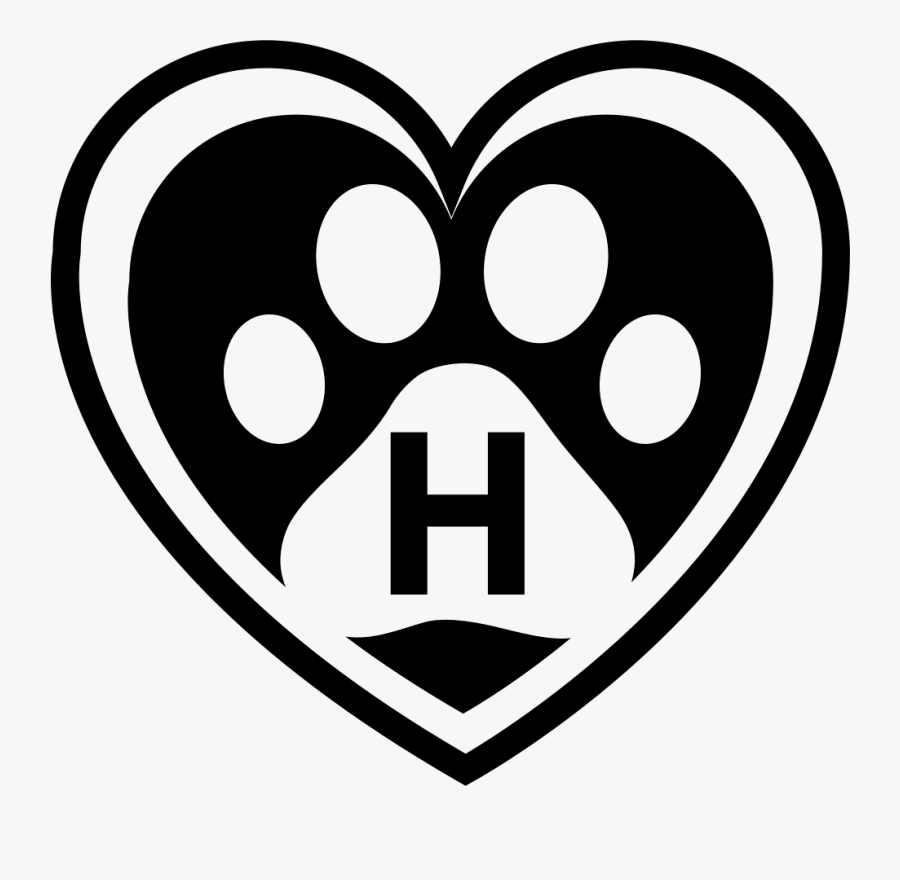 Pawprint Svg Heart - Corazon Mascota Icono, Transparent Clipart