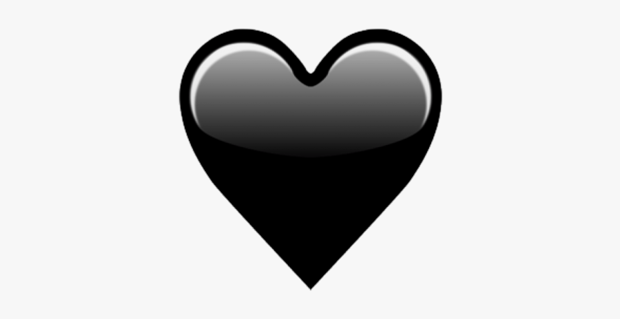 Emojipedia Heart Iphone - Black Love Emoji Transparent, Transparent Clipart