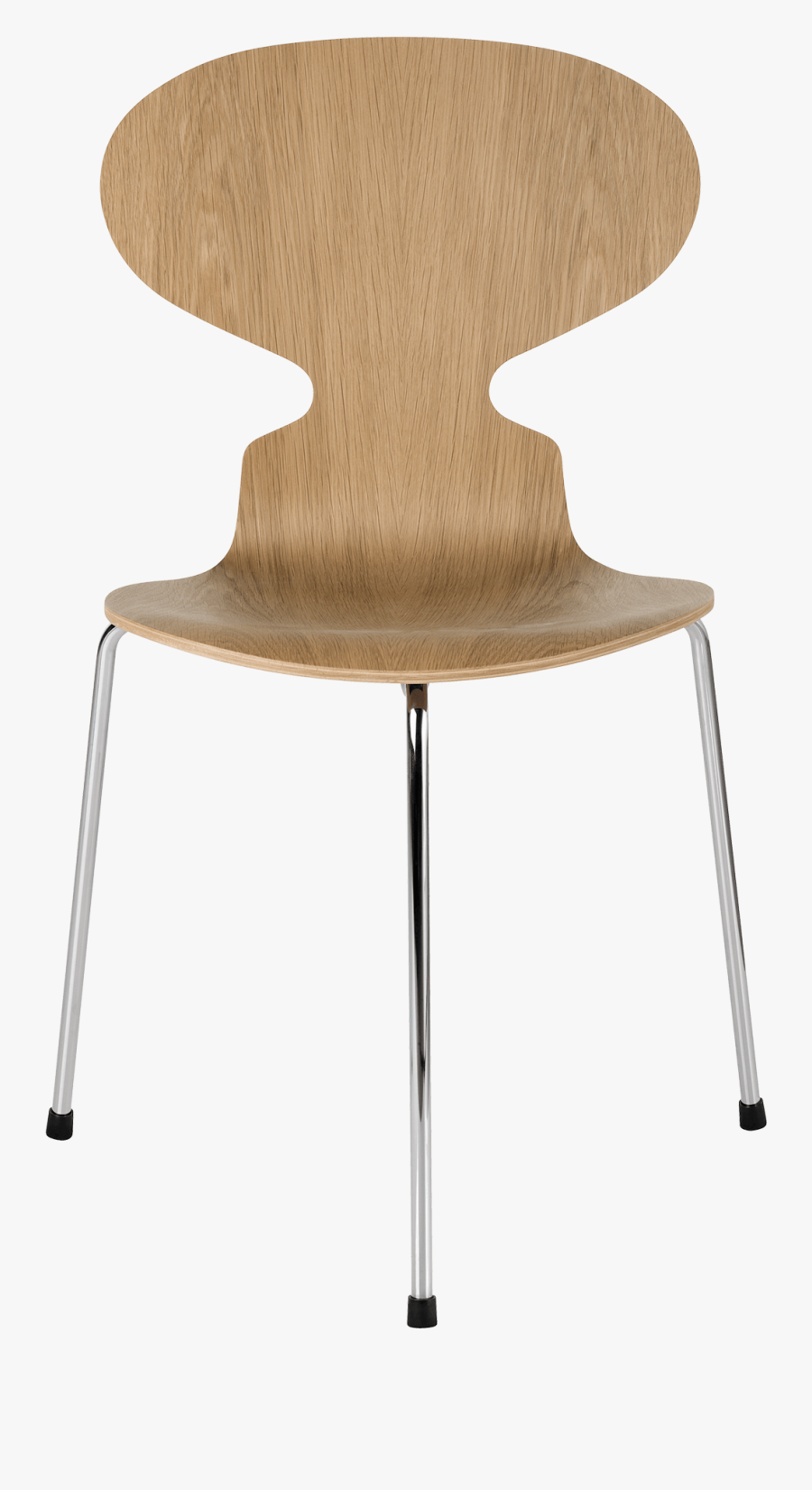 Ant Chair Arne Jacobsen Oak Veneer - 3 Leg Chair, Transparent Clipart
