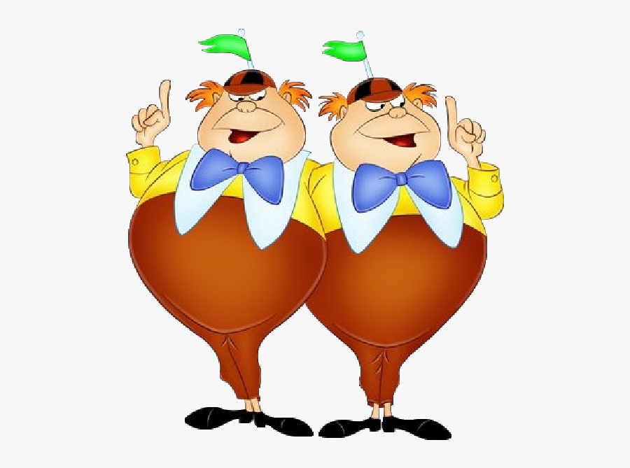 Alice In Wonderland Disney Clip Art Images Are Free - Alice In Wonderland Cartoon Tweedle Dee And Tweedle, Transparent Clipart