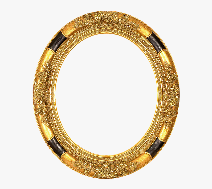 Transparent Oval Frames Png - Oval Gold Frame Png, Transparent Clipart