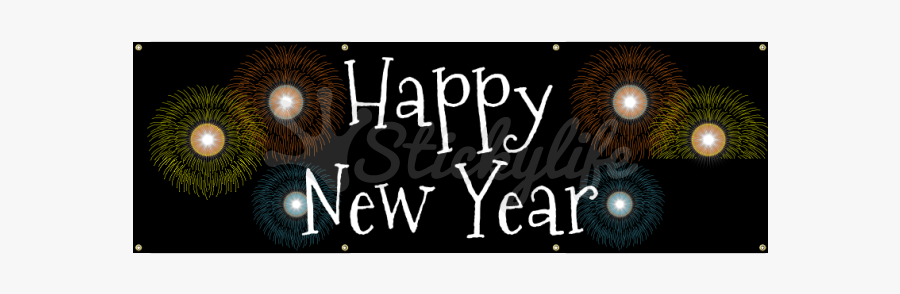 Happy New Year Banner Png - Graphic Design, Transparent Clipart