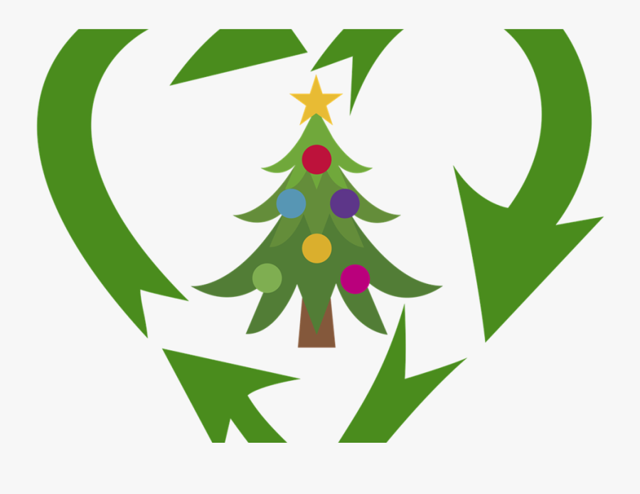 Christmas Tree Recyc - Recycle Heart Clipart, Transparent Clipart