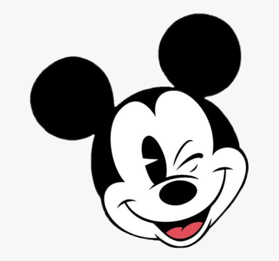 #mickeymouse #disney #mickey #winking - Mickey Mouse Face Wink, Transparent Clipart