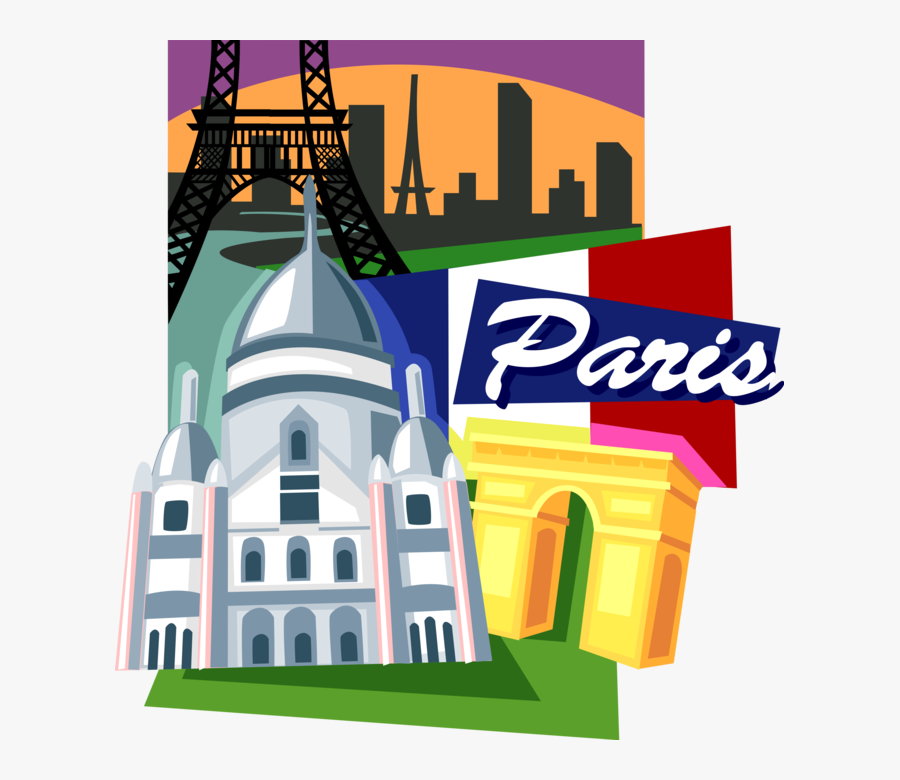 Clip Art Tourism Landmarks Of France - Travel To Paris Clipart, Transparent Clipart