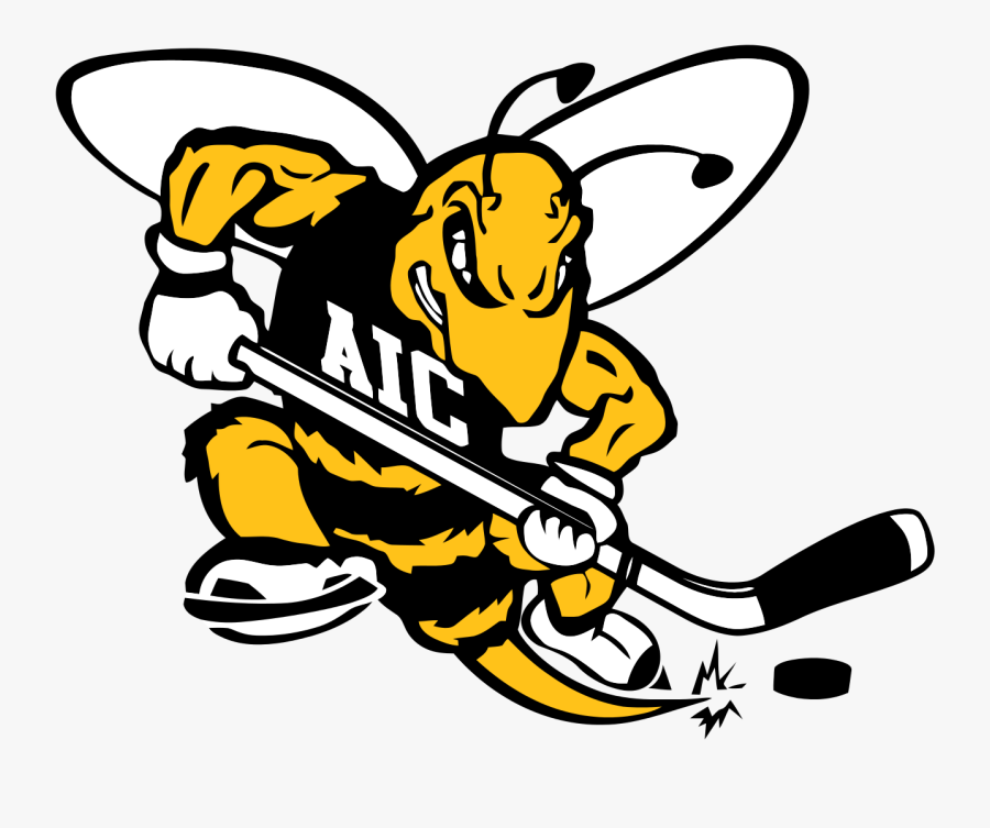 American International Yellow Jackets Men's Ice Hockey, Transparent Clipart