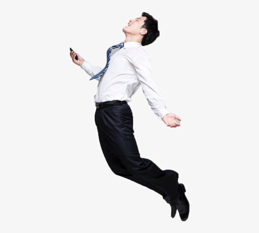 #fly #jump #koszula #person #guy #men #facet #flying - Man Jumping Png, Transparent Clipart