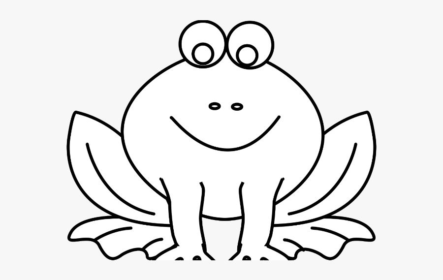 F For Frog Coloring Page Clipart , Png Download - Black And White Clip Art Frogs, Transparent Clipart