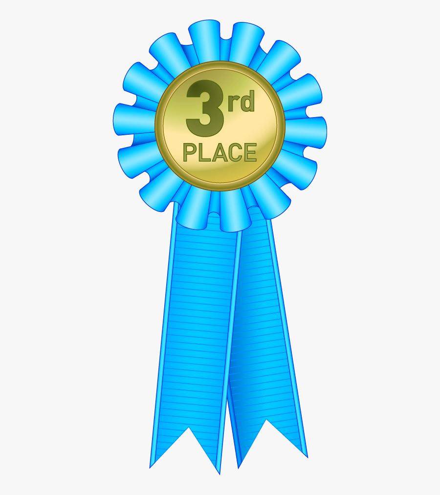 Transparent Third Place Clipart - Blue 2nd Place Ribbon , Free