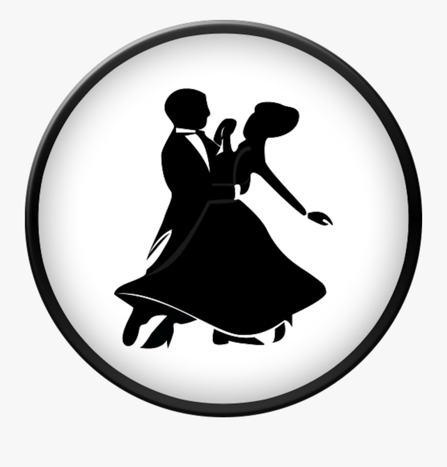 Ballroom Dance Partner Dance Line Dance Music - Dancers Black And White, Transparent Clipart