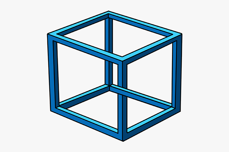 How To Draw Impossible Cube - Volume Size Icon , Free Transparent ...