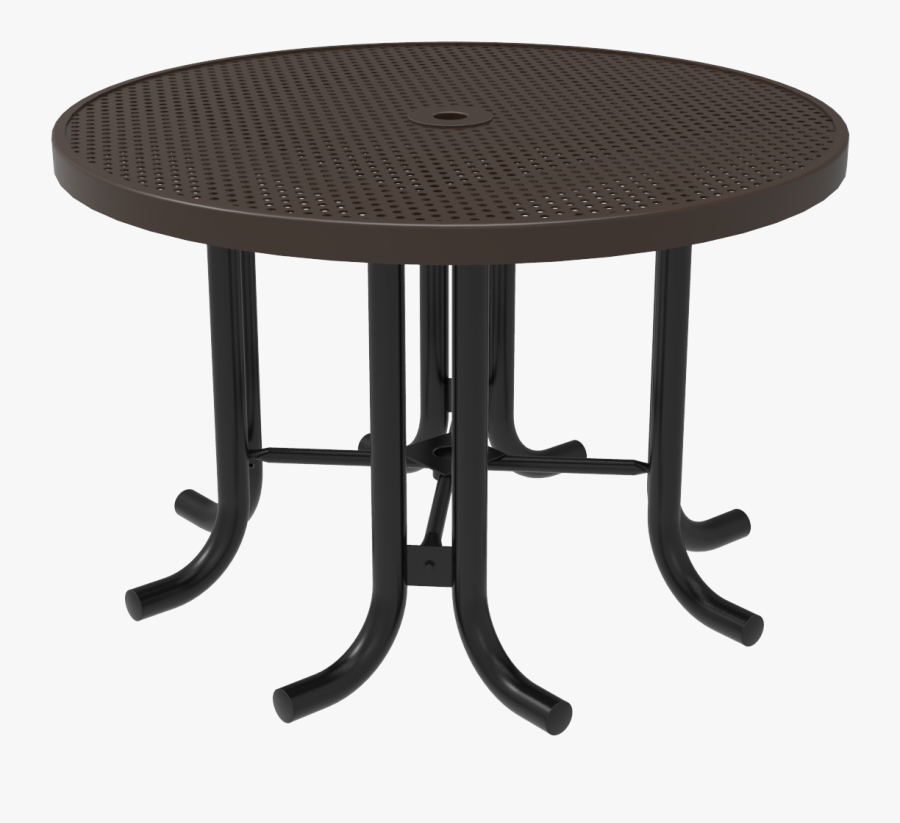 Honeycomb Steel Round Patio Table With Seats Punched - Square Expanded Metal Table Png, Transparent Clipart