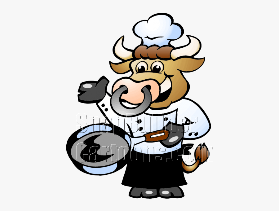 Chefs Clipart Cow - Bull Chef, Transparent Clipart