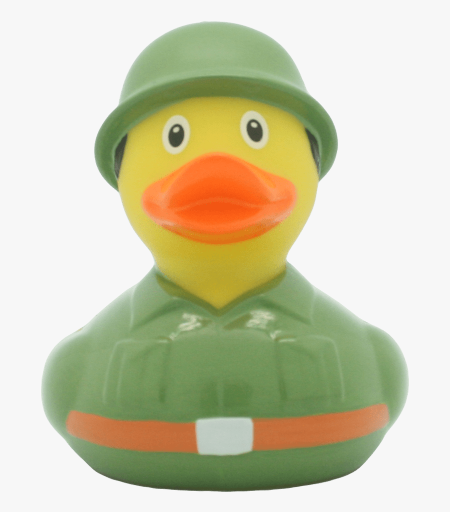 Soldier Rubber Duck, Transparent Clipart