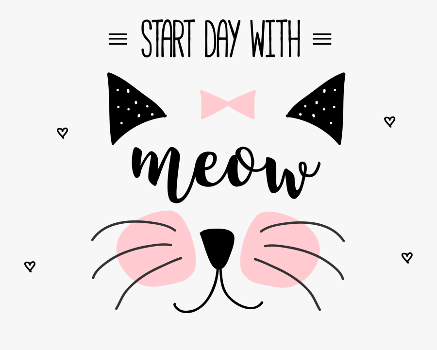 Cat Meow Illustration - Orelha De Gato Desenho, Transparent Clipart