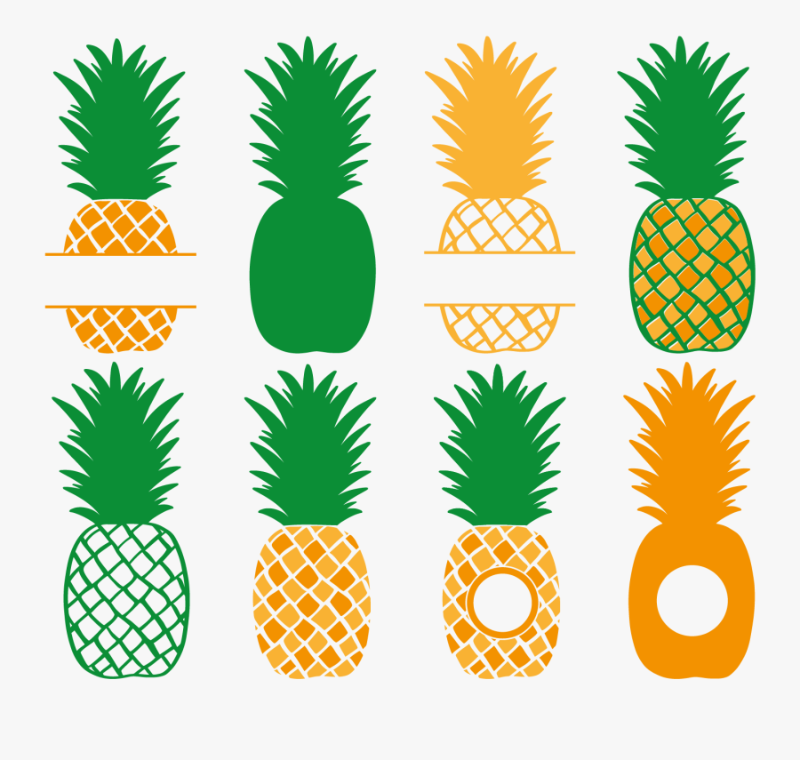 Transparent Pineapple Silhouette Png - Cricut Pineapple Svg Free, Transparent Clipart