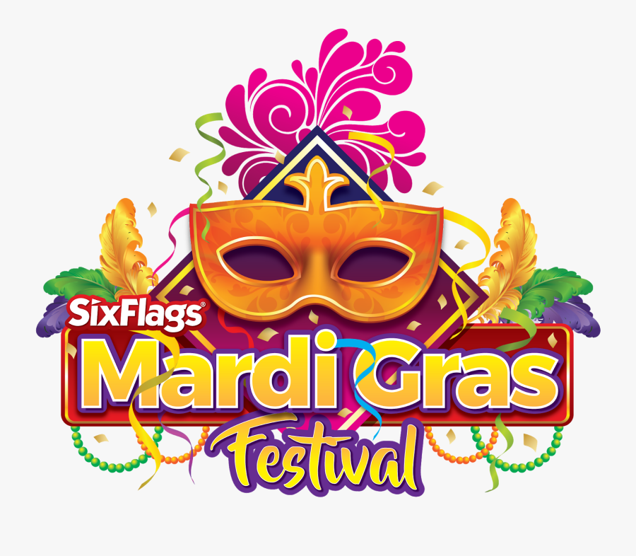 Mardi Gras Festival Six Flags, Transparent Clipart