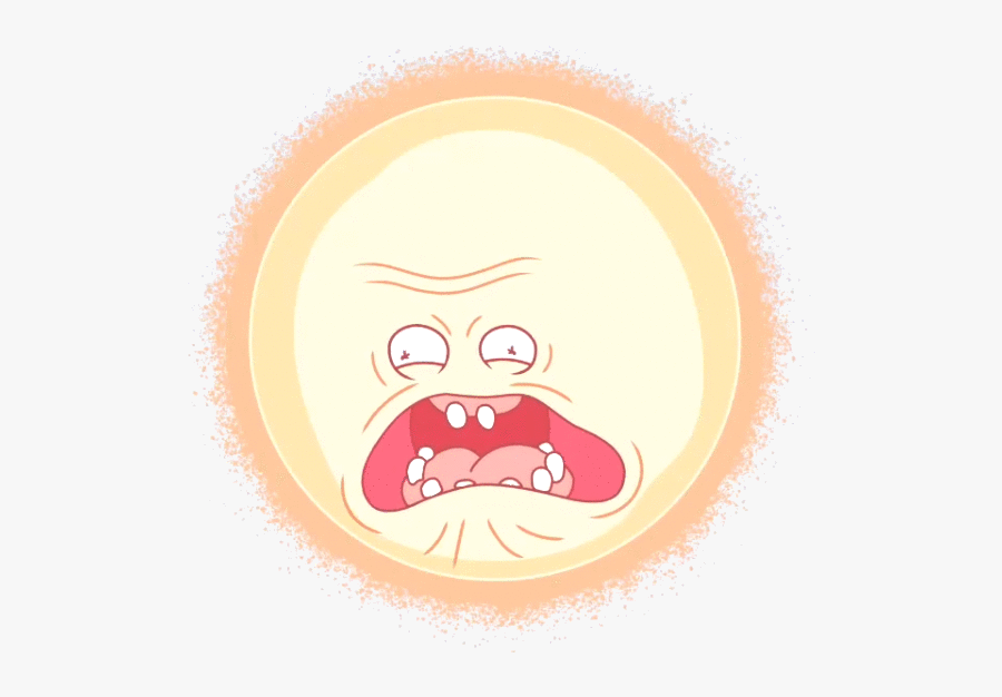 Transparent Screaming Mouth Png - Rick And Morty Sun Png, Transparent Clipart
