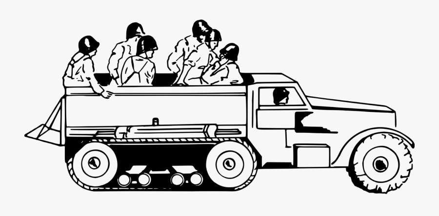 Compact Car,monochrome Photography,car - Military Car Coloring, Transparent Clipart