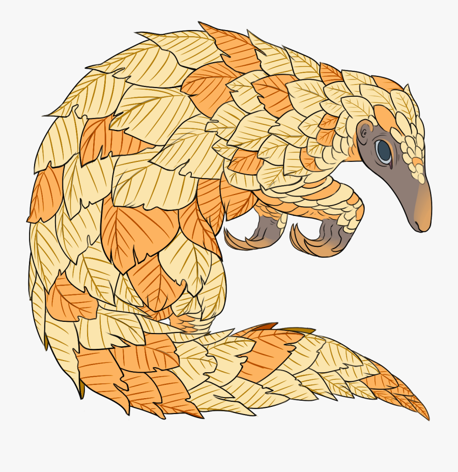 Autunm-leaf Pangolin Or Fall Pangolin, A Sneaky And - Illustration, Transparent Clipart