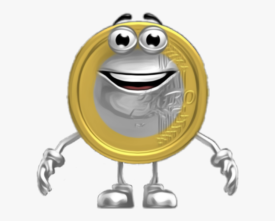 #euro #money #comic #funny #coin #münze #geld, Transparent Clipart