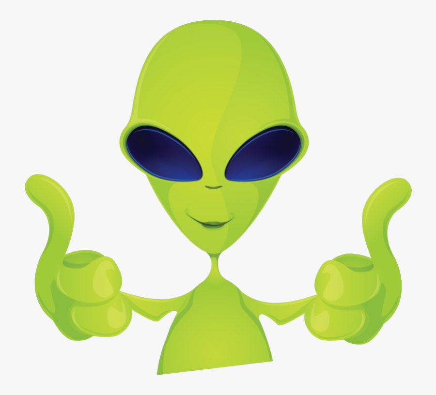 Alien Animated Funny Clipart Transparent Png - Alien Giving Thumbs Up, Transparent Clipart