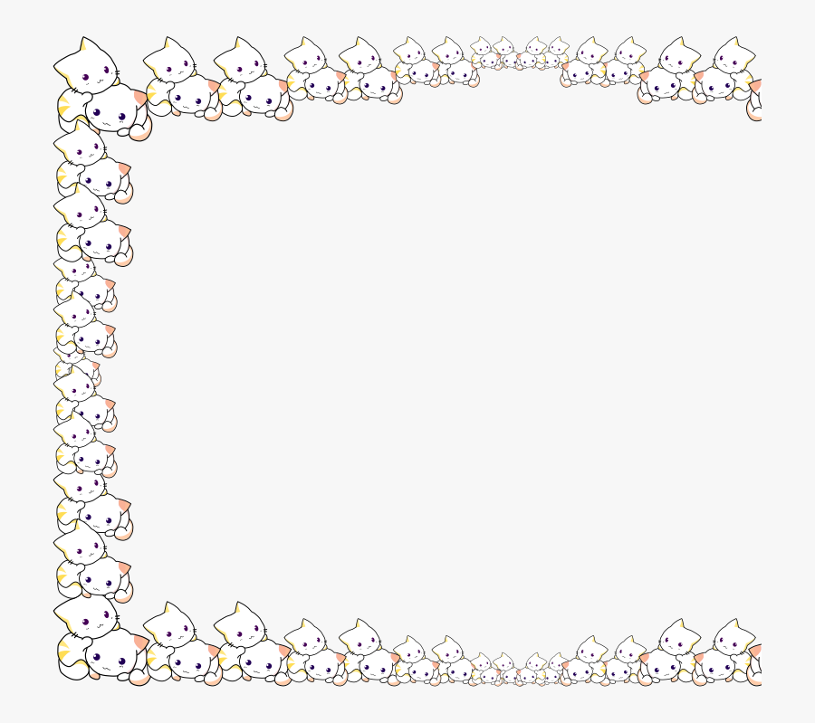 Clipart Cat Frame - Cute Cat Frame Png, Transparent Clipart