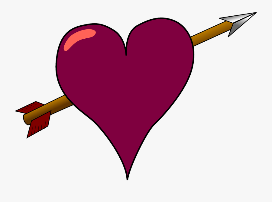 Bow And Arrow Heart Clipart , Png Download - Bow And Arrow Heart, Transparent Clipart
