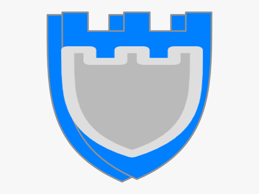Blue Double Shield Svg Clip Arts - Emblem, Transparent Clipart