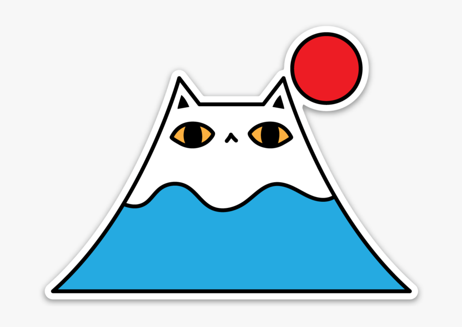 Mount Fuji Sticker, Transparent Clipart