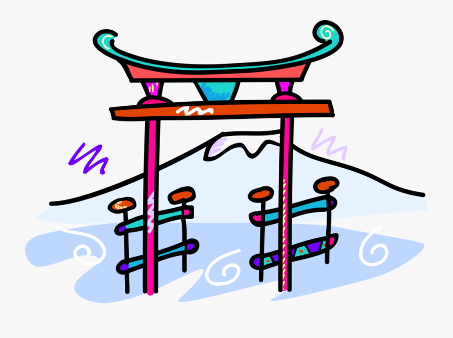 Vector Illustration Of Japanese Traditional Shinto - Origen De Las 5 S, Transparent Clipart