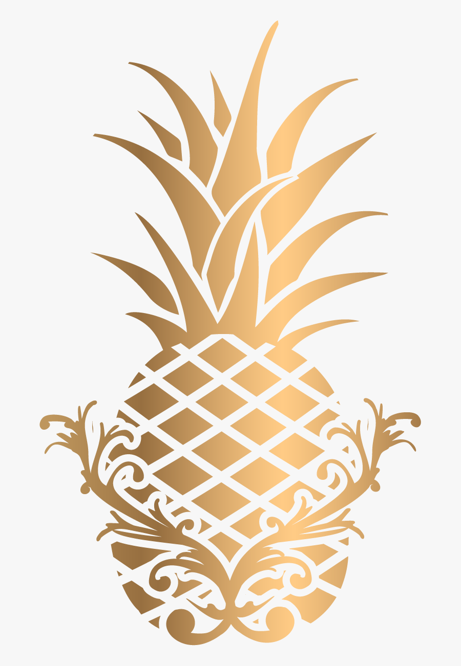 Transparent Gold Pineapple Clip , Png Download - Transparent Background Gold Pineapple, Transparent Clipart