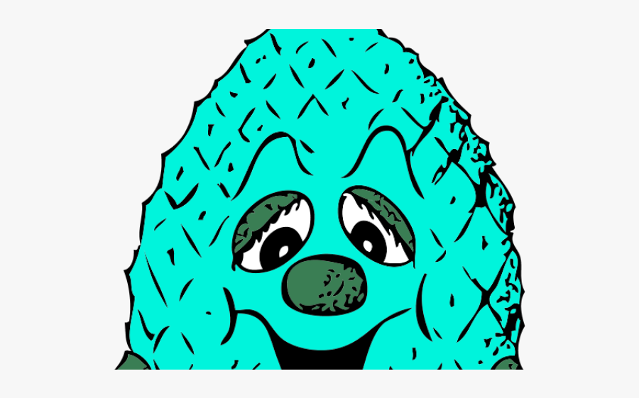 Pineapple Clipart Turquoise - Pineapple Head, Transparent Clipart