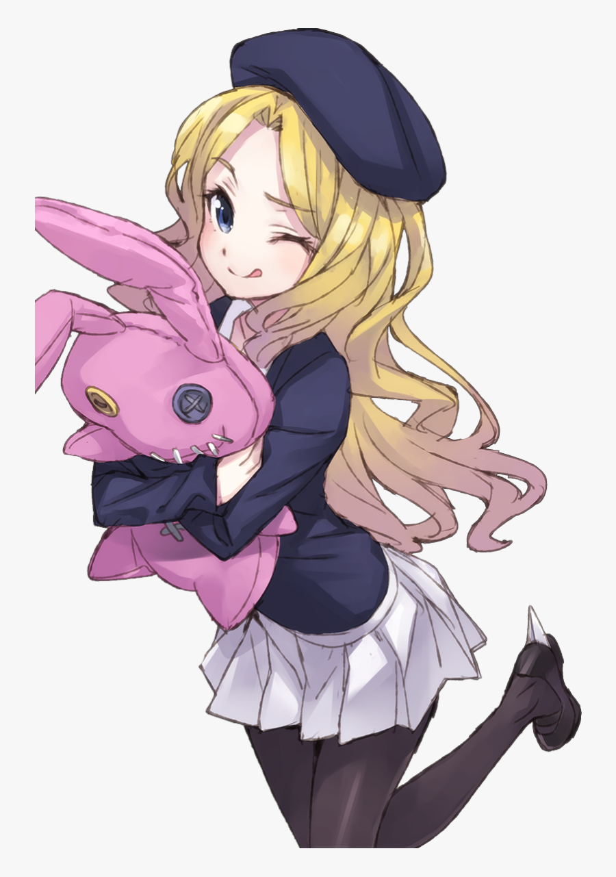 Anime Girl With Bunny Render By Natsi90 - Anime Girl Bunny Render, Transparent Clipart