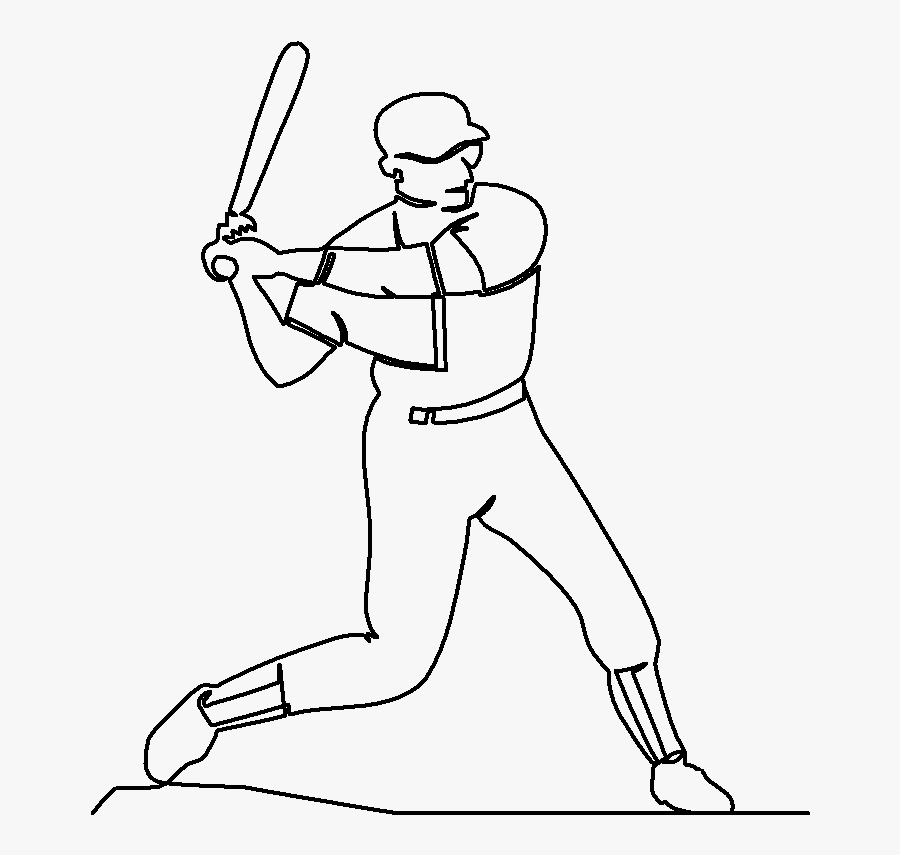 Baseball Umpire Batter Batting Pitch - Baseball Batter Line, Transparent Clipart