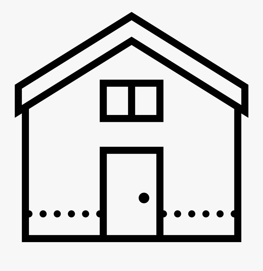 Its Where You Live, Theres A Door To Enter With A Roof - Icon, Transparent Clipart