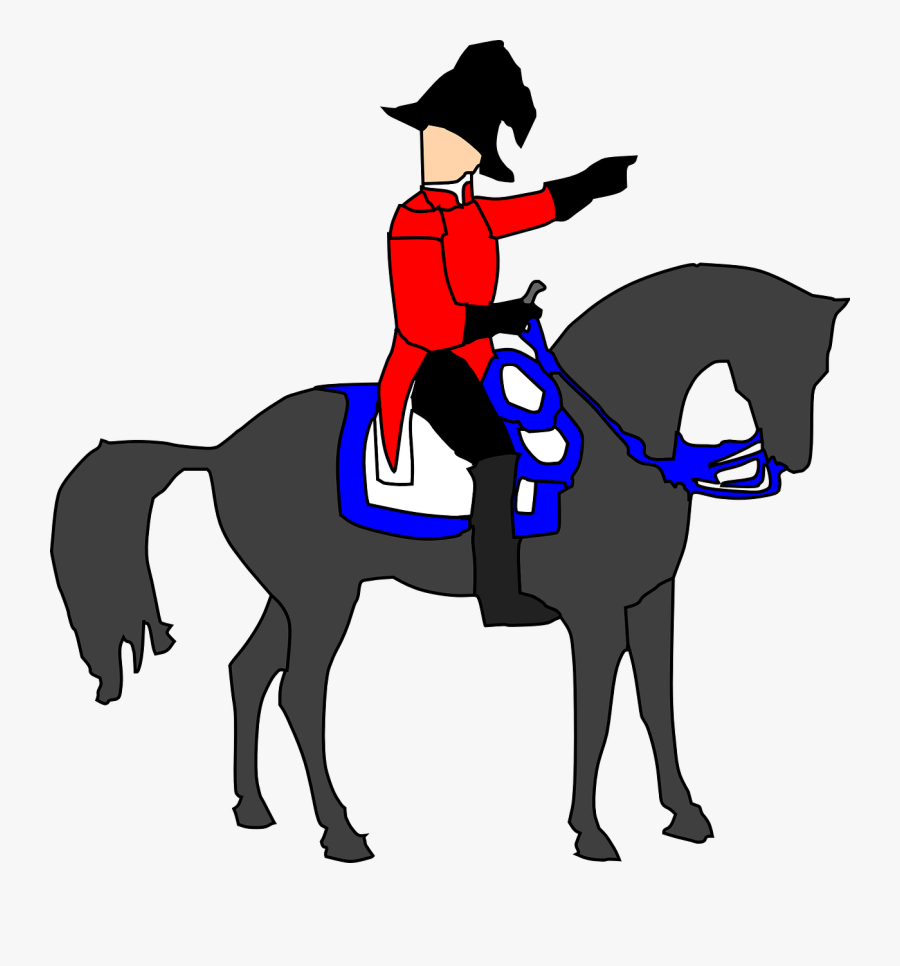 Napoleon Soldier Red Free Photo - British Soldier On A Horse, Transparent Clipart