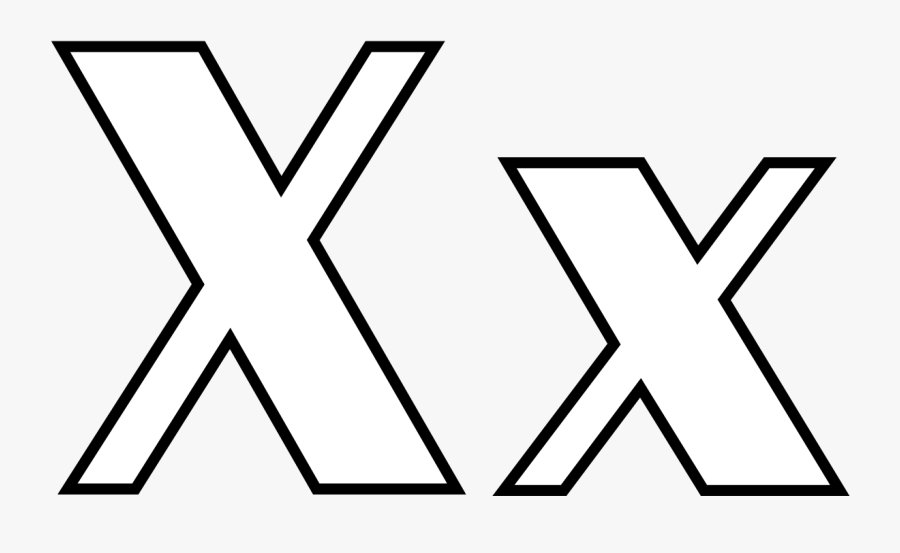 The Letter X Coloring Pages - Coloring Alphabet X, Transparent Clipart