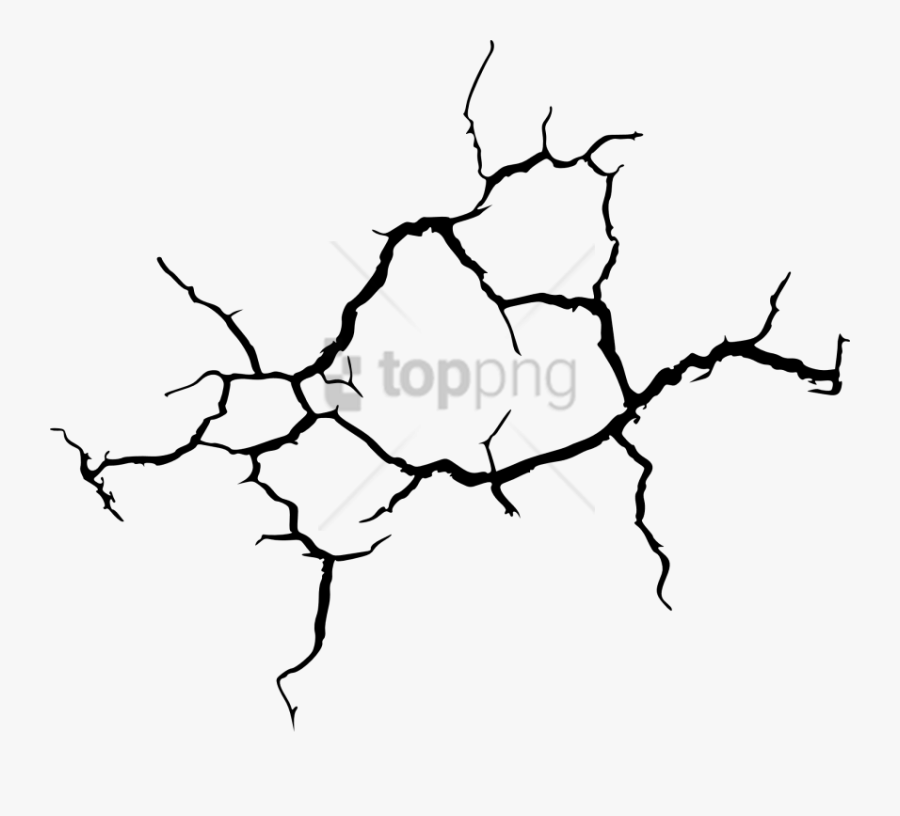 Cracked Drawing Glass - Cracks Drawing, Transparent Clipart