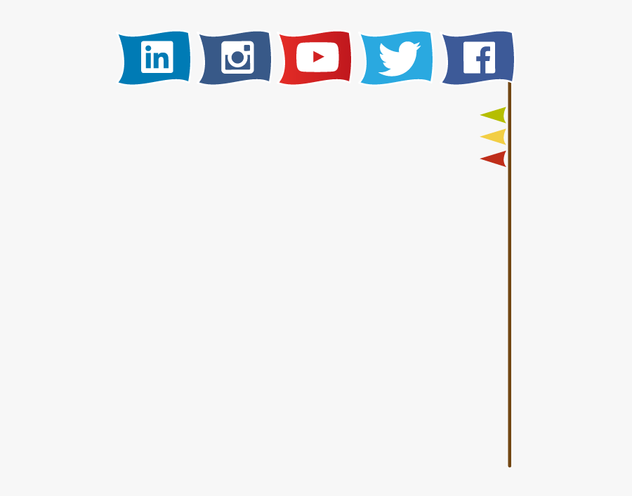 Flags Containing Logos From Social Media Websites - Flag, Transparent Clipart