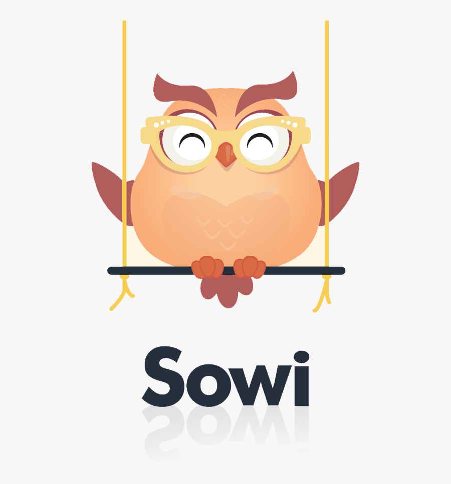 Sowi Owl New - Cartoon, Transparent Clipart