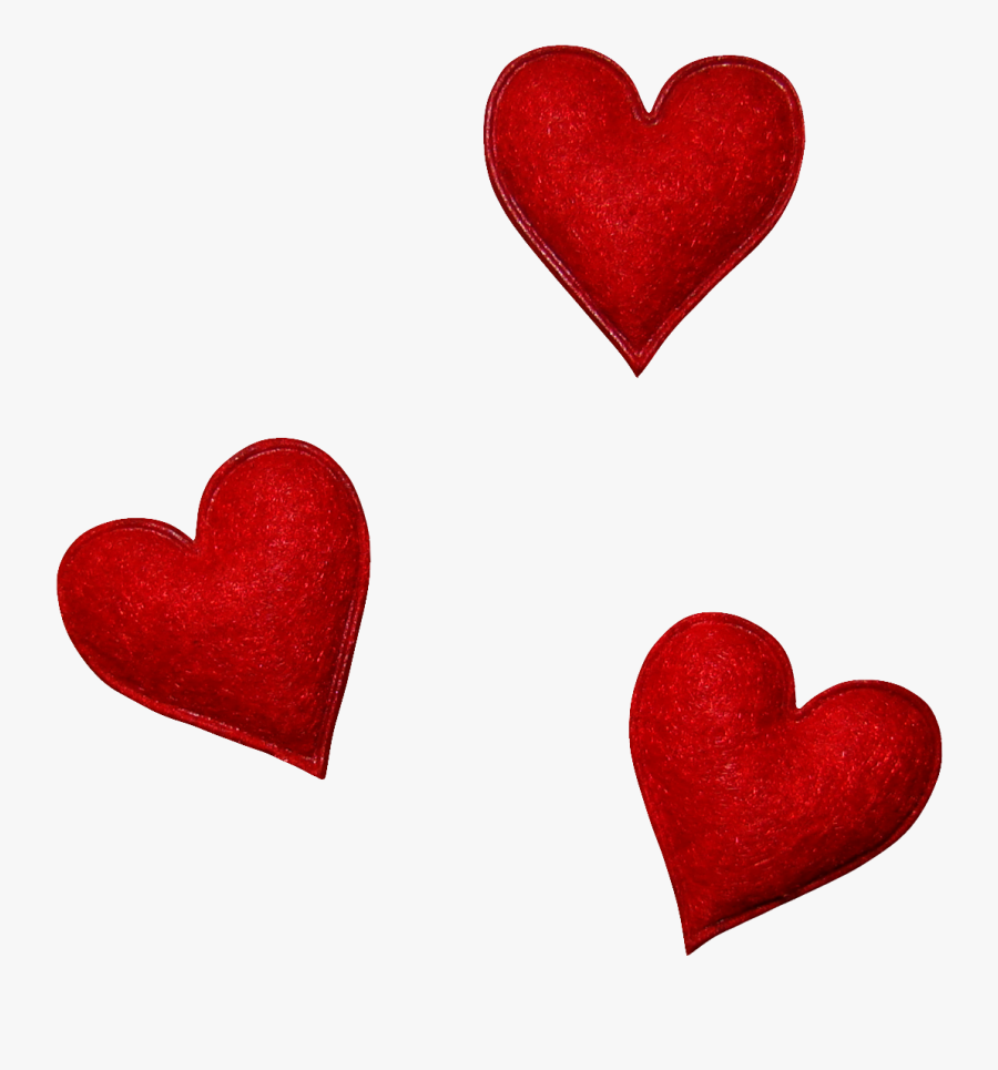 Three Hearts Png Download - Hearts Red Draw, Transparent Clipart