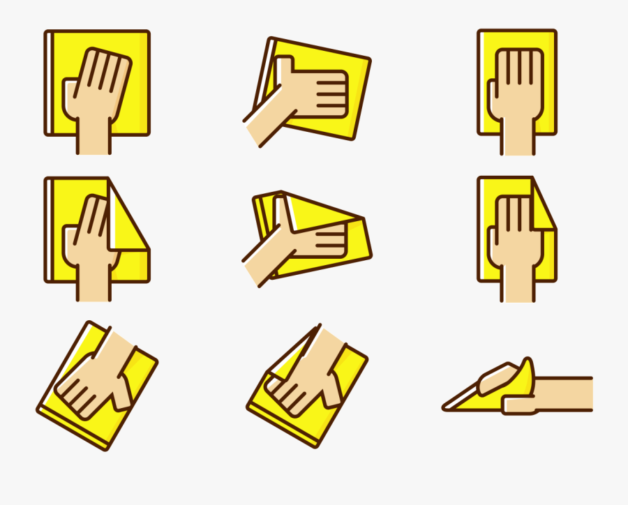 Vector Hand Wipe Icon, Transparent Clipart