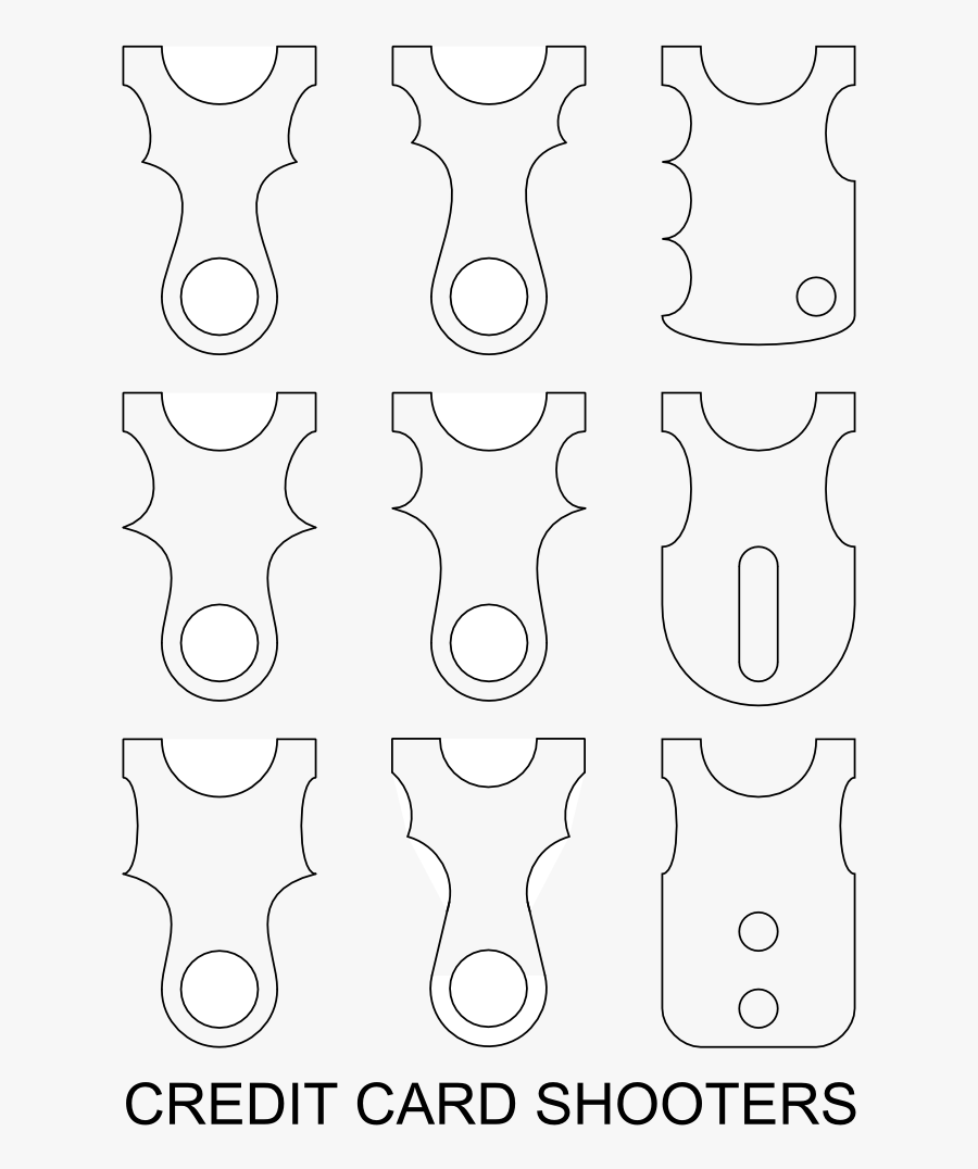 Clip Art Brass Knuckles Template - Slingshot Pattern, Transparent Clipart